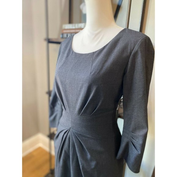 (Sold) Lafayette 148 NY GRAY Gathered Waist Sheath - Picture 6 of 11